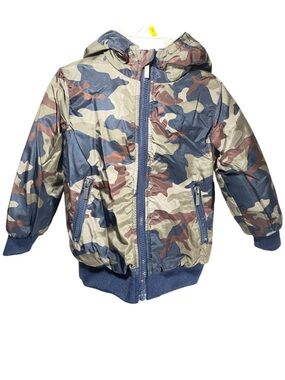 NWT Baby Boy Winter Puff Coat with Sherpa Lined Hood